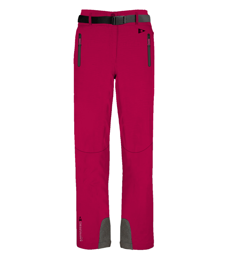SCUOLA NAUTICA ITALIANA - PANTALONI DA TREKKING SOFT SHELL DONNA CILIEGIA