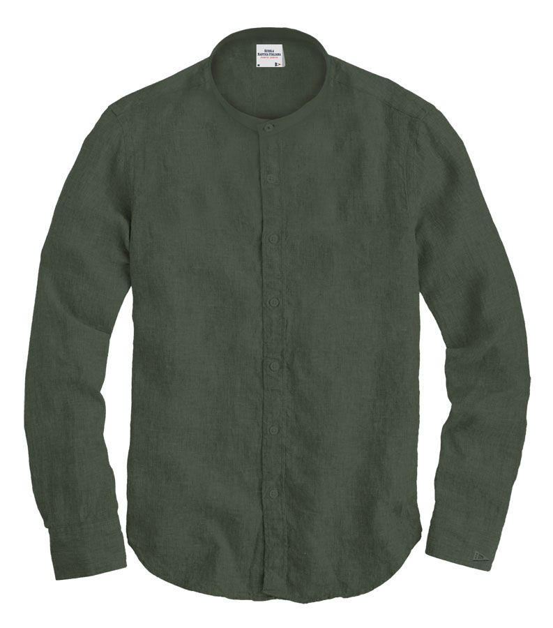 SCUOLA NAUTICA ITALIANA - CAMICIA COREANA PURO LINO MILITY