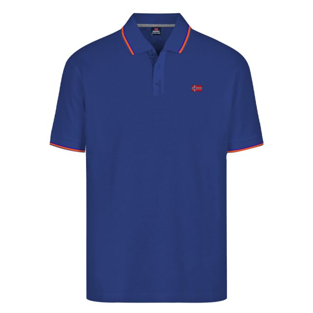 SCUOLA NAUTICA ITALIANA - POLO UOMO NORWAY IN COTONE INDIGO