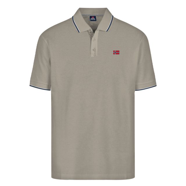 SCUOLA NAUTICA ITALIANA - POLO UOMO NORWAY IN COTONE SAND
